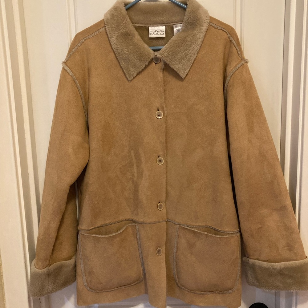 Camel Teddy Jacket - Villager Sport by Liz Claiborne